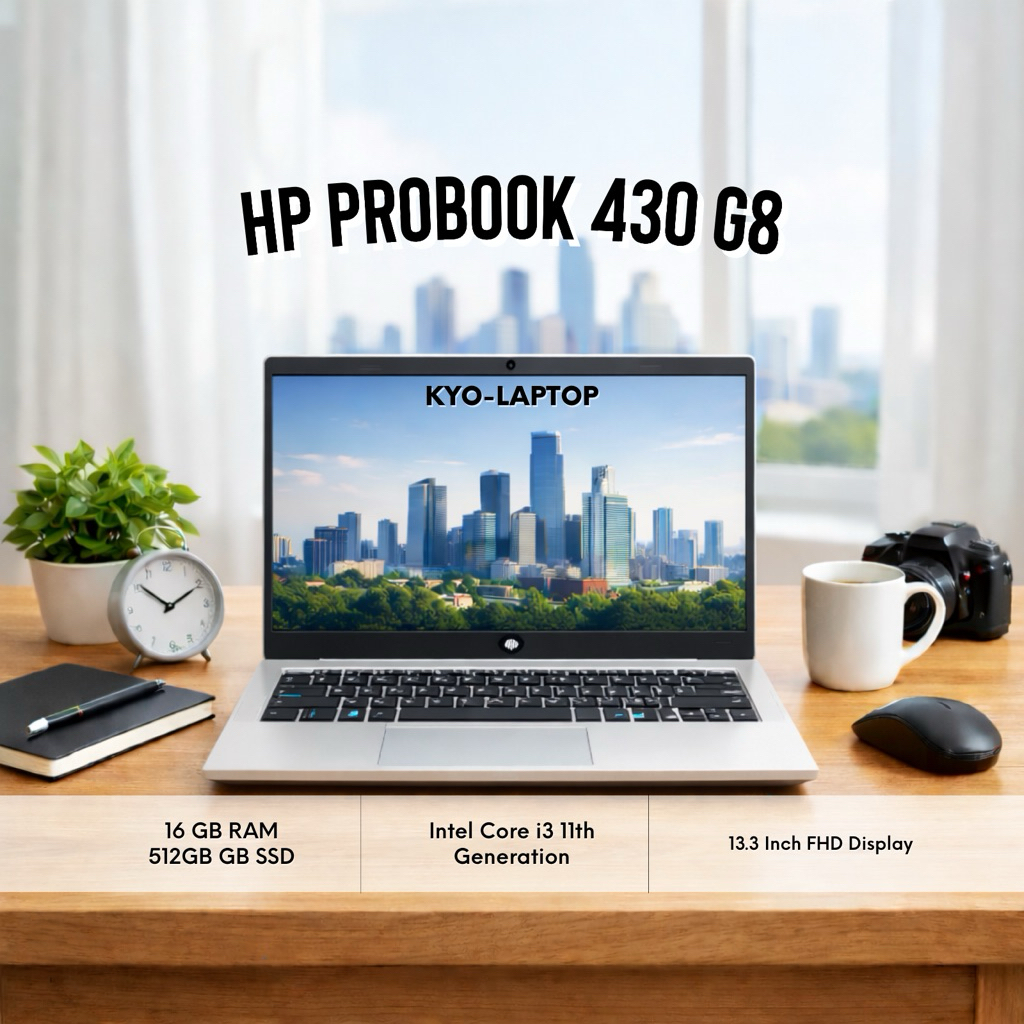 LAPTOP HP Probook 430 G8 G5 i3 GEN 11 RAM 16GB SSD 256GB GAMING EDITING KULIAH KERJA WINDOWS 10 ORIG