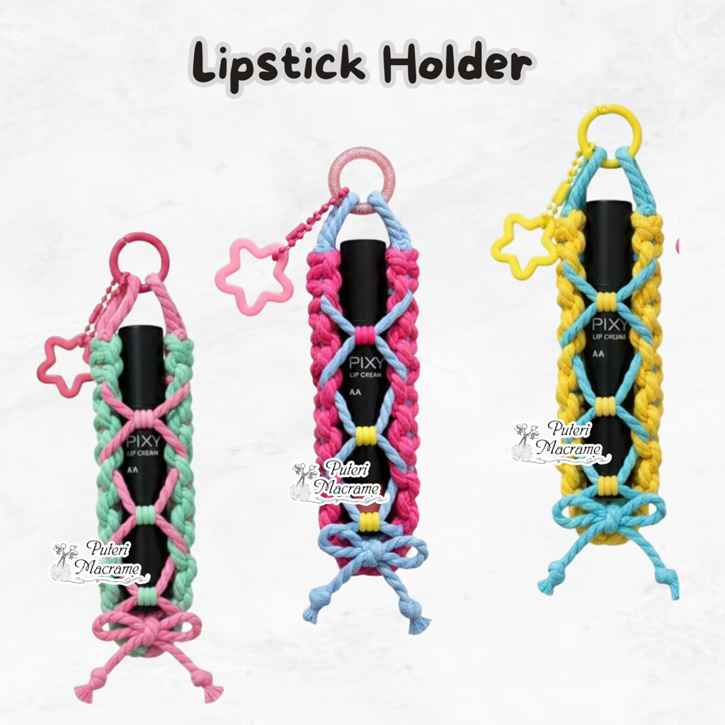Lipstick Holder Macrame | Lipstick Holder | Tempat Lipstick | Gantungan Lipstick