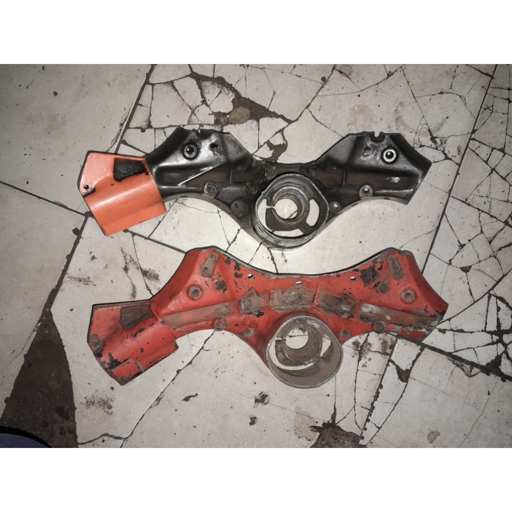 stang vespa ps px tekuk yg atas saja dan cover atas custom besi