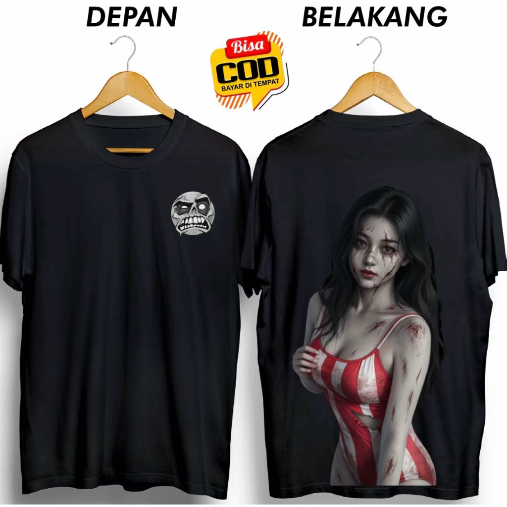 KAOS DISTRO PRIA HANTU CEWE SEKSI BAJU BELANG SEREM