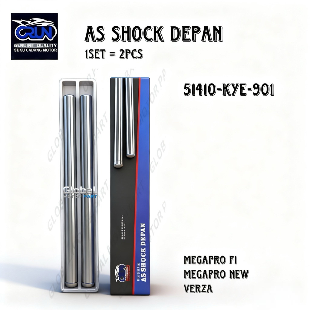 CRUN As Shock / As Shockbreaker Depan Honda Verza Megapro NEW Megapro FI / 51410-KYE-901