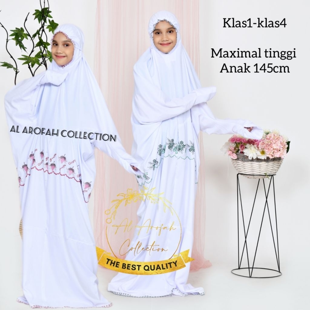 mukena terusan Anak Tanggung Bordir