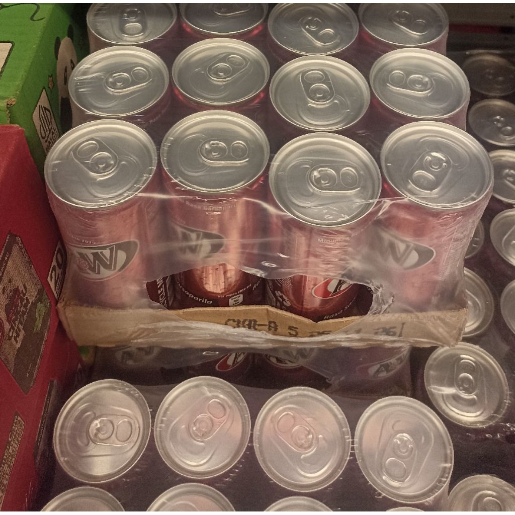 minuman Kaleng AW Sarsi Isi 24 Kaleng Minuman Segar dan Lezat sarsi untuk Pesta dan Acara