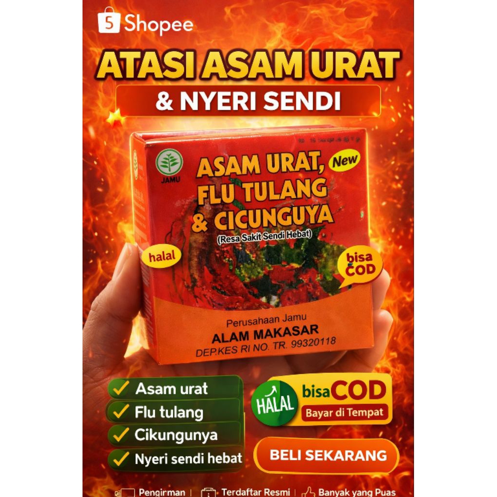 Jamu Asam Urat & Nyeri Sendi | Flu Tulang & Cikungunya | Herbal Alami | Bisa COD