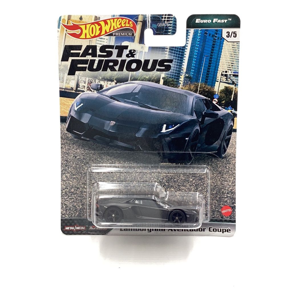 Hot Wheels Premium euro fast fast and furious Lamborghini Aventador euro fast FREE PROTECTOR