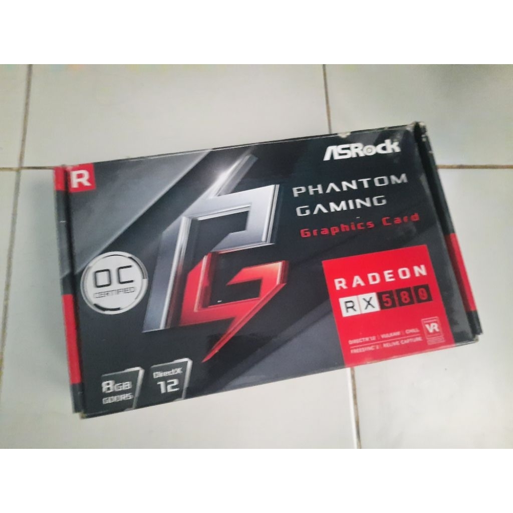 VGA ASRock Phantom Gaming RX 580 8GB OC bekas pribadi
