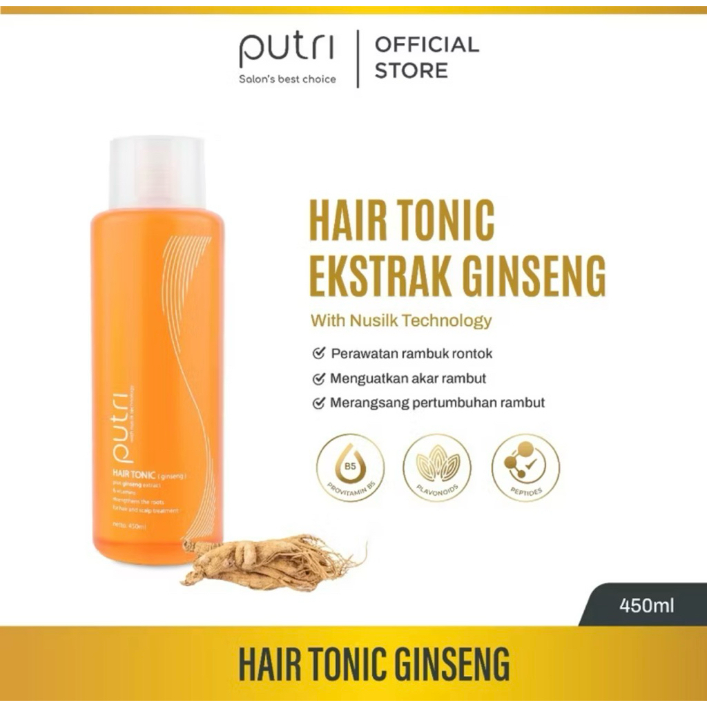 SmS. putri hair tonic ginseng 450ml / hair tonic putri orange