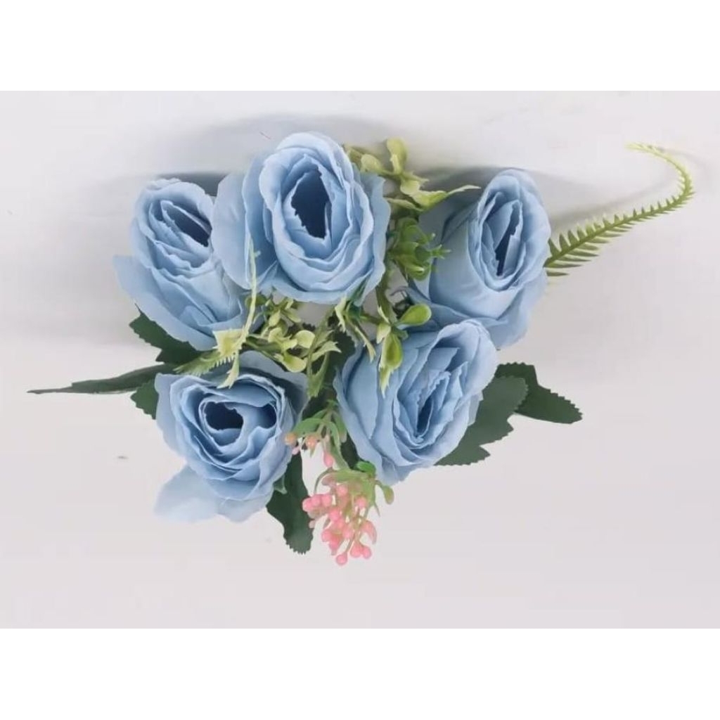 Jual Bunga artificial mawar biru
