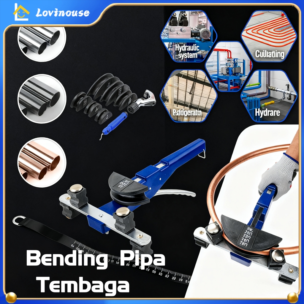 [Ready] Bending Pipa Tembaga Pipe Tube Bender Kit 1/4"-7/8" Besi/Galvanis/Stainless/Aluminum Pipe Be