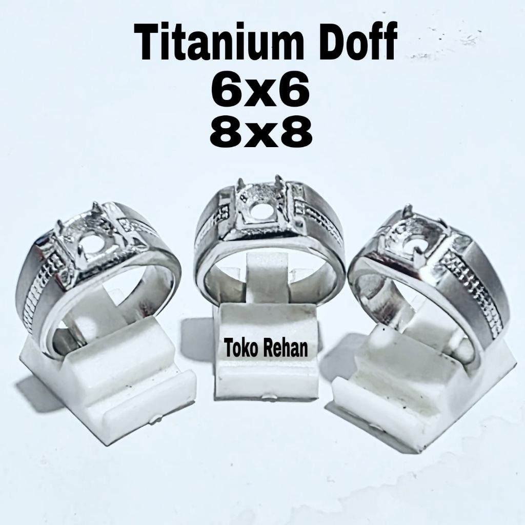Cincin Ring Emban Titanium Doff Mewah