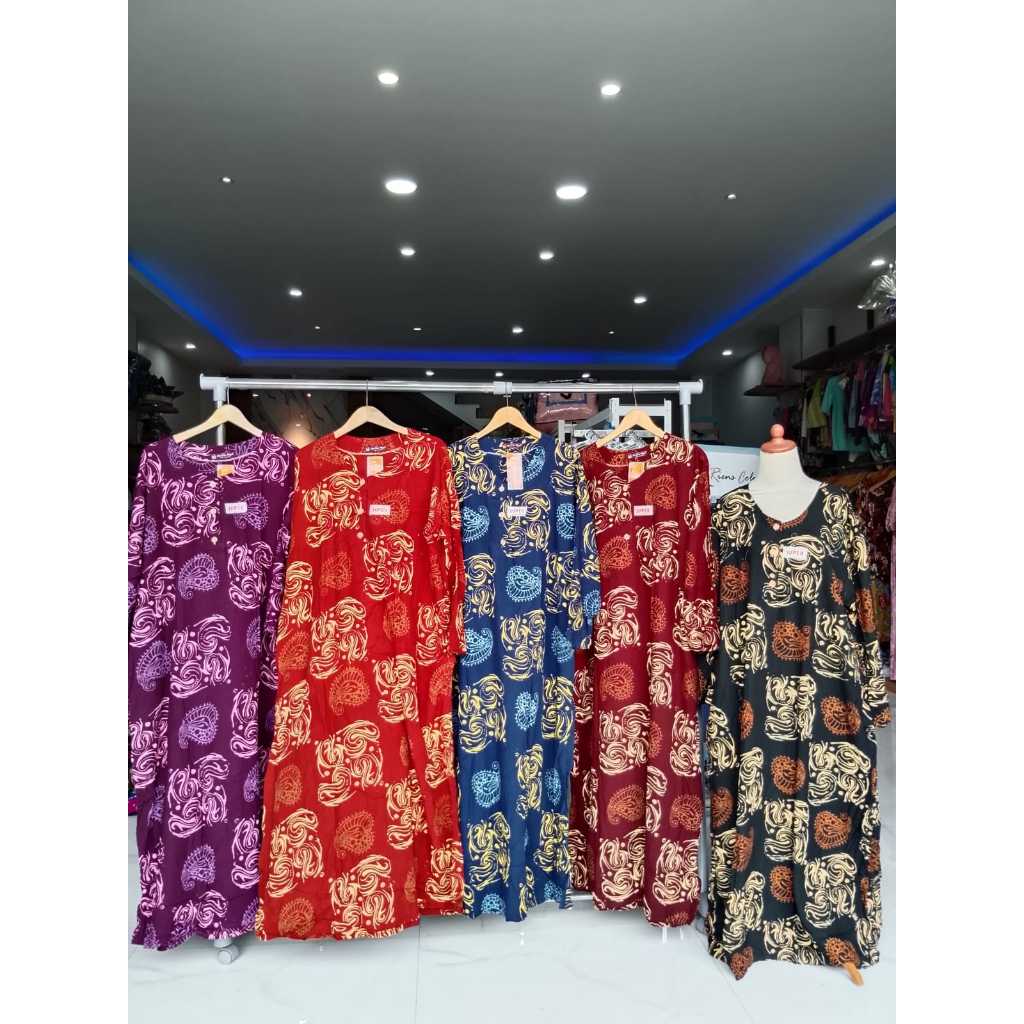 Kencana Ungu Label Hitam| Daster Kencana Ungu Label coklat