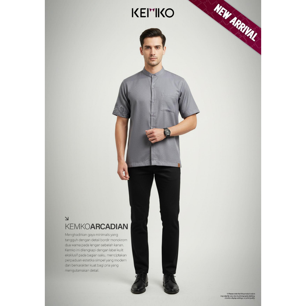 Kemko Arcadian | Kemeja Koko Arcadian | Koko Dewasa| Baju Koko Dewasa Terbaru | Baju koko  rabbani o