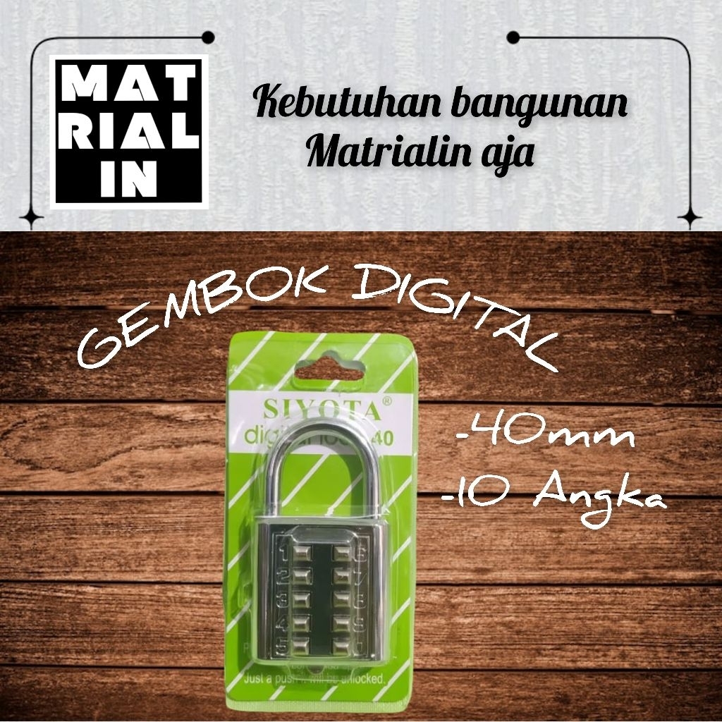 Gembok Digital / Gembok Digital 40mm / Gembok Pin Angka / Gembok Pencet Angka