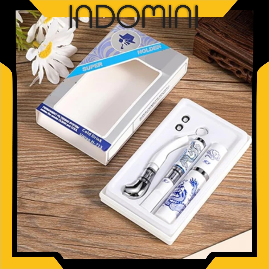 INDOMINI Pipa Filter Saringan Asap Permanen Universal Filter Saringan Penyaring R1492