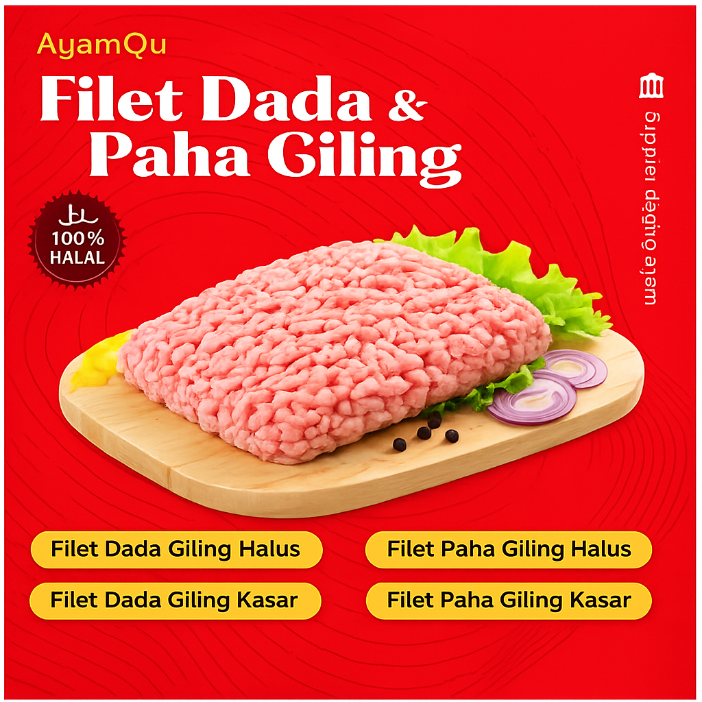 Filet Ayam Giling | Paha Giling | Dada Giling | Daging Ayam Fresh | Bahan Bakso Nugget Dimsum Dari A