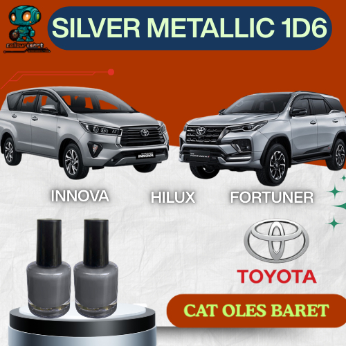 TOYOTA SILVER METALLIC 1D6 CAT OLES PENGHILANG BARET MOBIL LECET GORES METALIK INNOVA FORTUNER