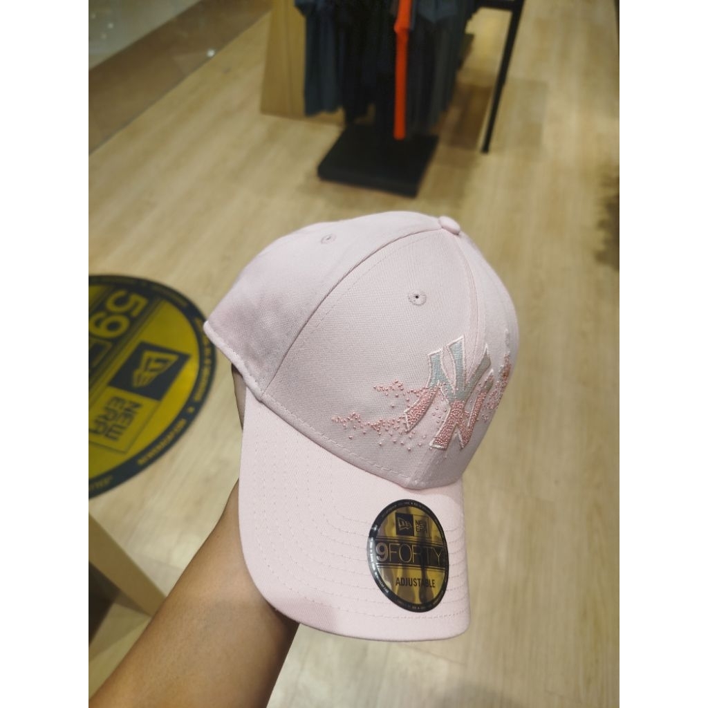 topi new era 9forty pink floral original