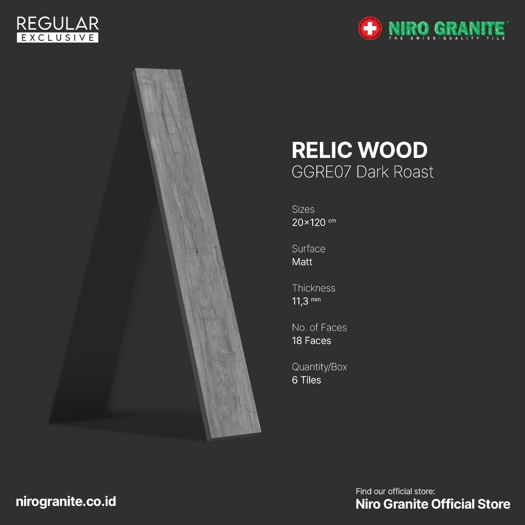 NIRO GRANITE 1st Grade - Relic Wood GGRE07 - Matt - 20 x 120
