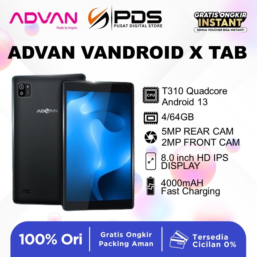 Tablet Android Murah Advan Vandroid X Tab RAM 4/64GB