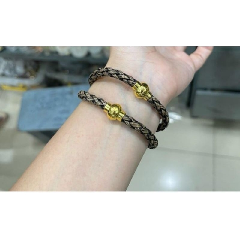 Viral Gelang fashion Wanita Gelang Tangan , Gelang Kulit Kombinasi Lilit