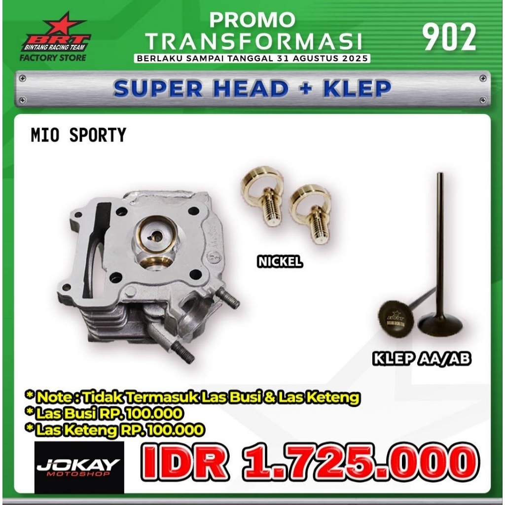 SUPER HEAD + KLEP BRT MIO SPORTY