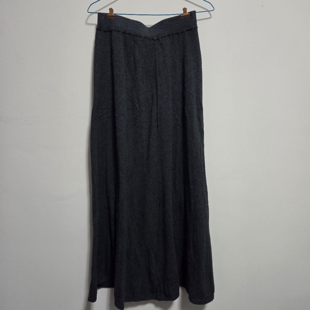 Noir Sur Blanc Dark Grey Maxi Skirt (Preloved)