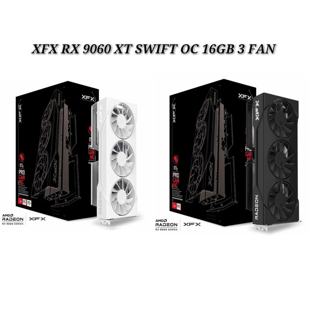 XFX Radeon RX 9060 XT SWIFT Triple Fan 16GB OC GDDR6