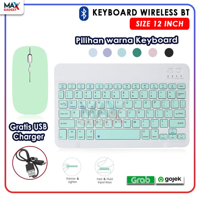 SAMSUNG Galaxy Tab S9+ S8+ S9FE+ S7+ S7 FE / S10 FE+ Plus 12.4 13 Inch Inci Wireless Keyboard Kibod 