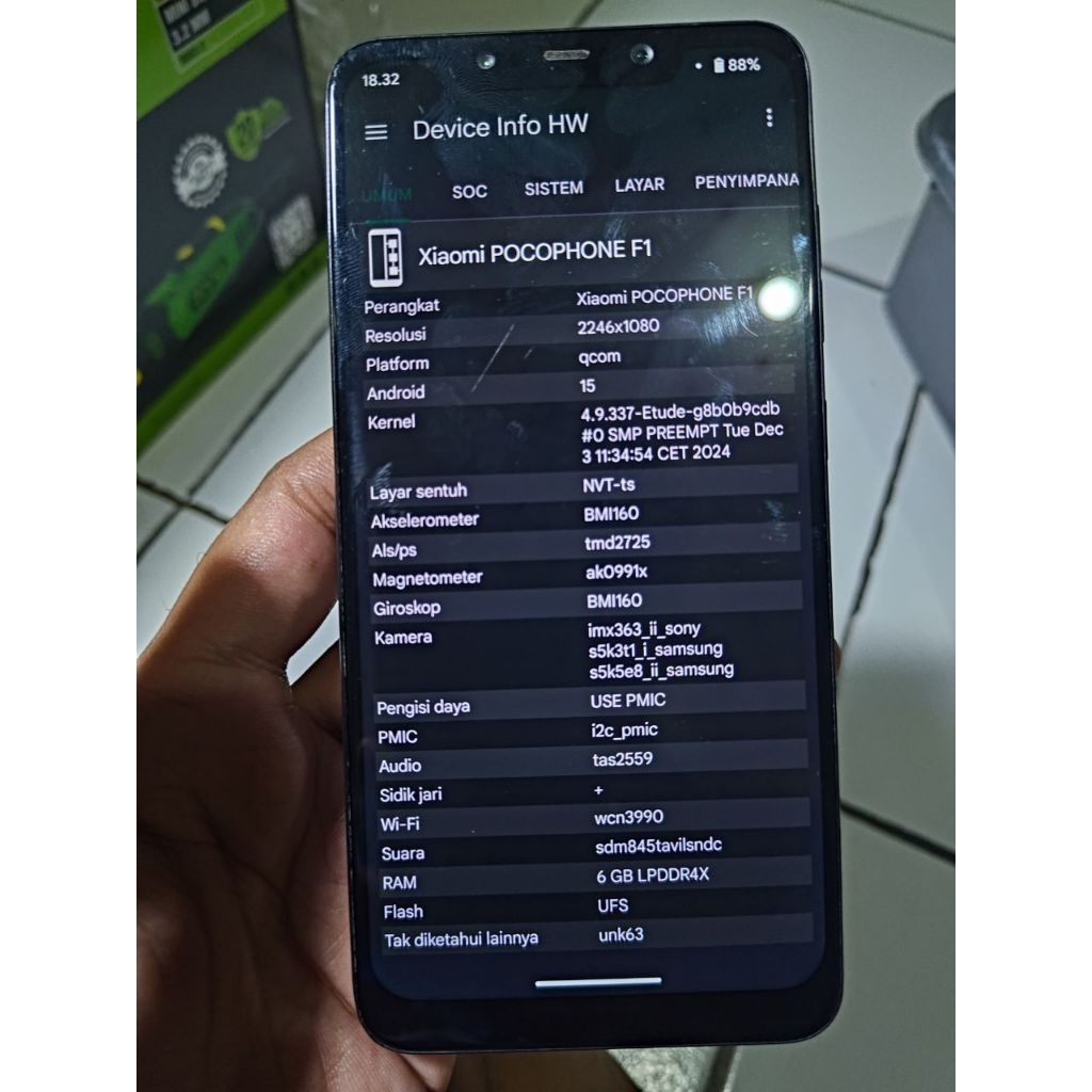 LCD Frame Pocophone F1 Original Copotan NVT