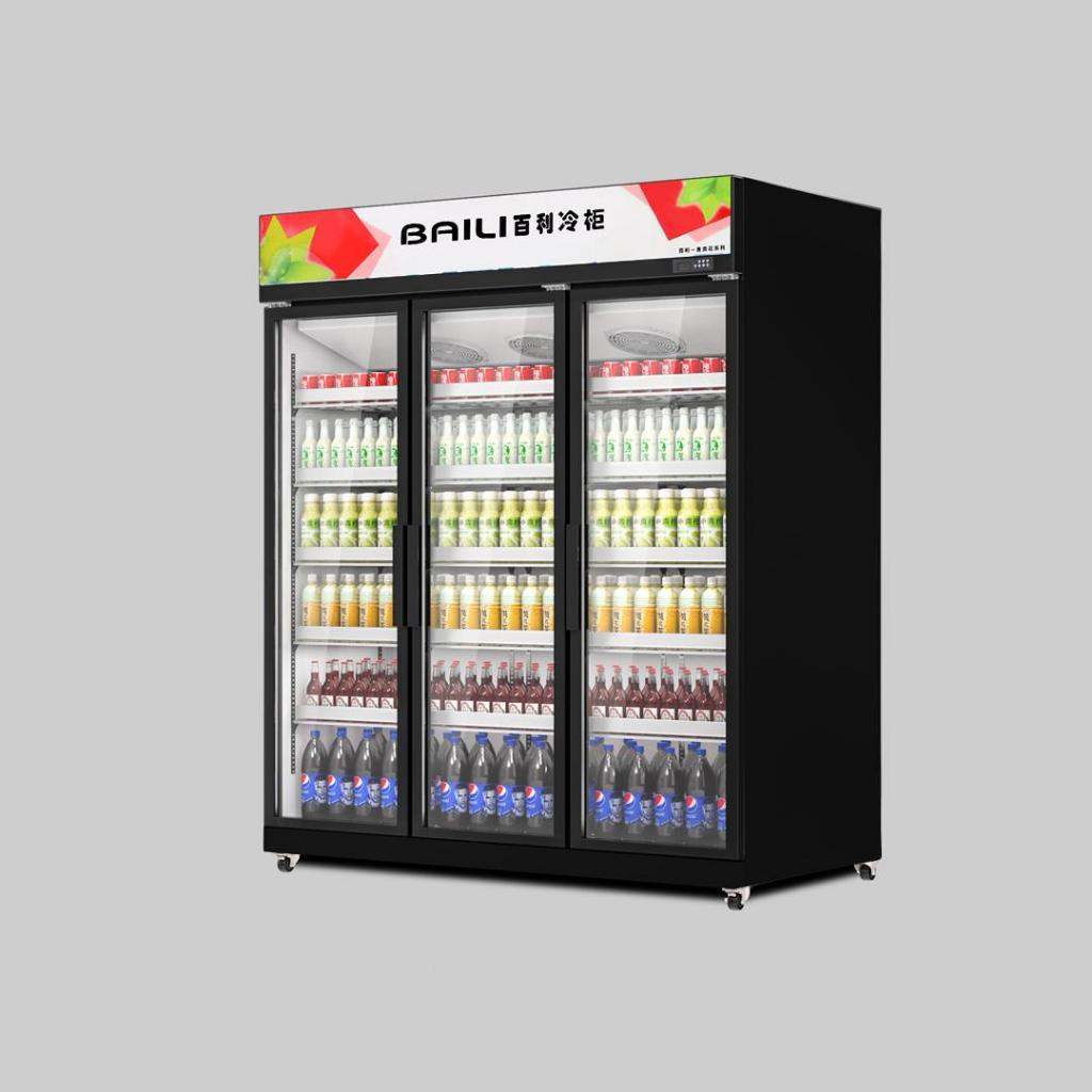 Display Showcase/pendingin 3 Pintu Black 1500L