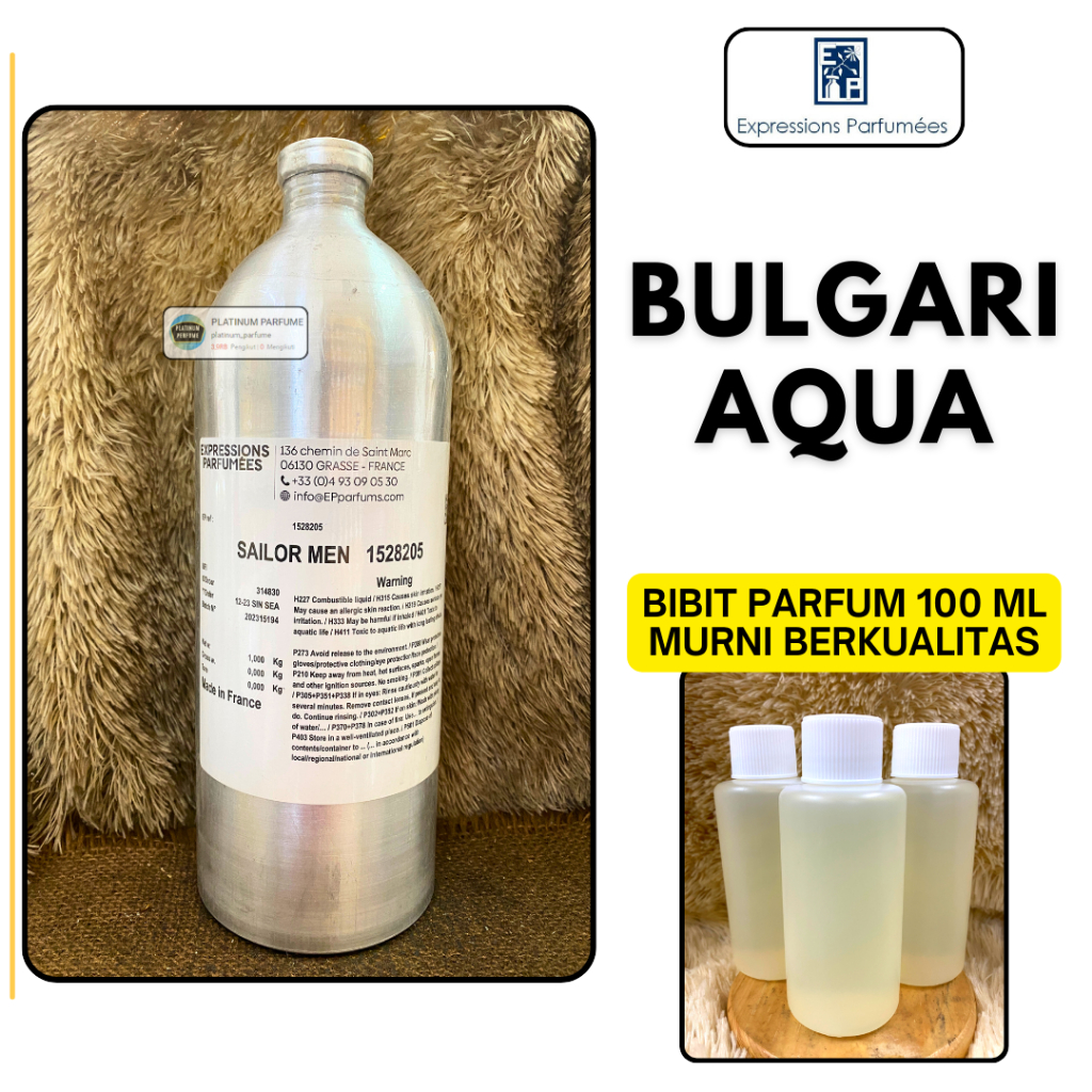 Bibit Parfum BULGARI AQUA Repack 100 ML MURNI By EXPRESSIONS SAILOR MEN  - PERFUME Non ALkohol - AQU
