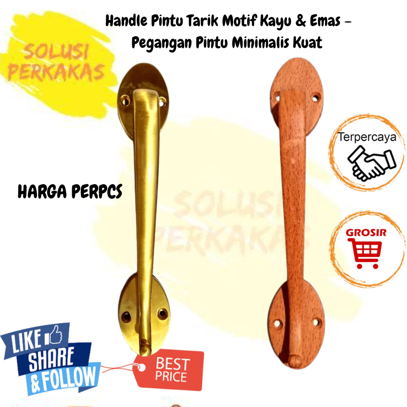 Tarikan Pintu / Laci pull handle pintu Gold Plate impor