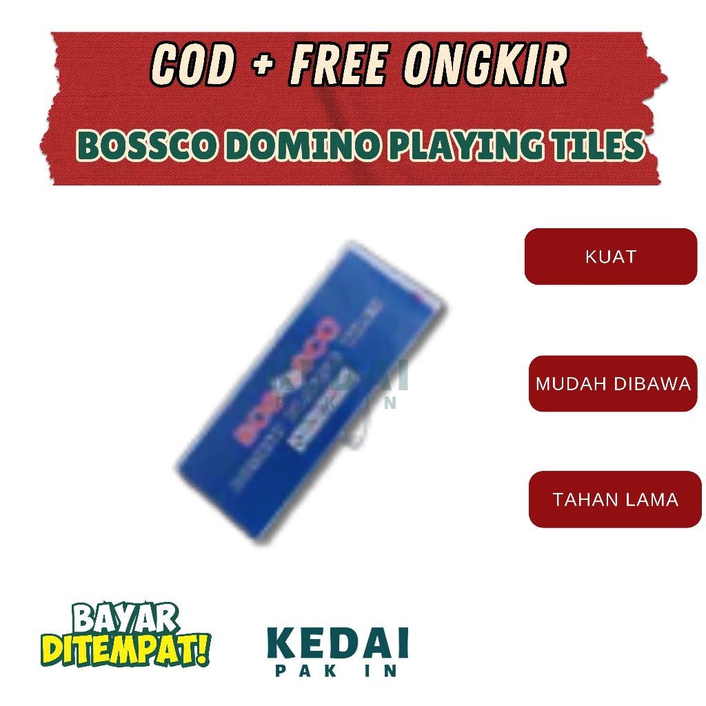 Domino Batu Bossco Set Gaple Plastik Original Murah Kartu Domino Berkualitas