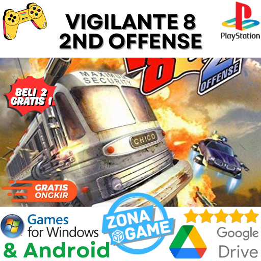Game PC Vigilante 8: 2nd Offense PS1 | Bisa di Android / IOS / PC + Emulator | BELI 2 GRATIS 1
