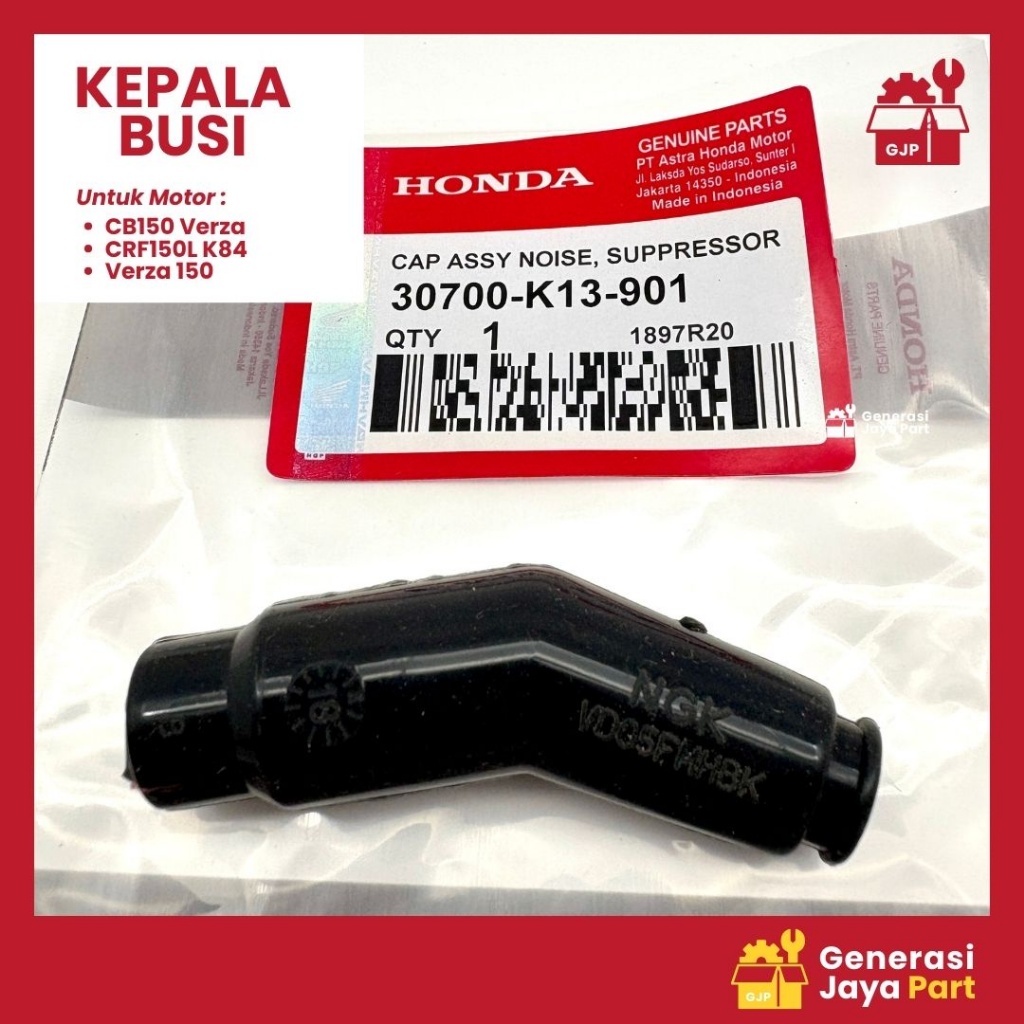 Kepala Busi Honda CB150 Verza CRF150L K84 Verza 150  | KEPALA BUSI  | HONDA  | 30700-K13-901 | Asli 