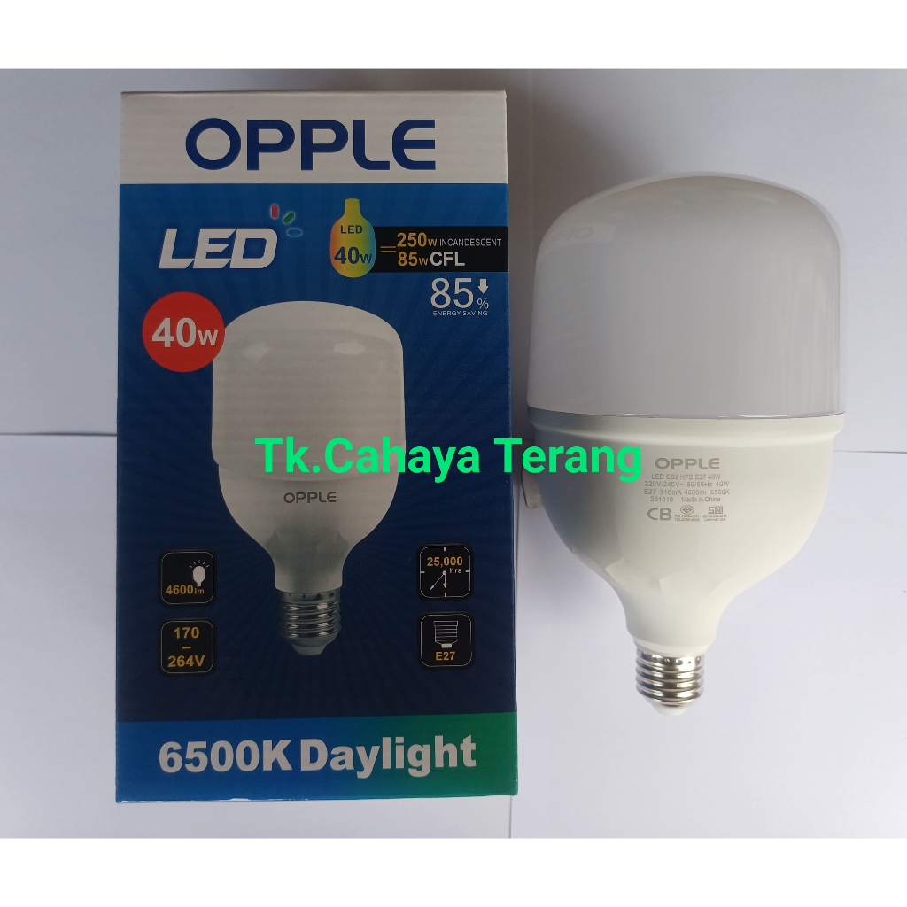 Lampu Led Opple HPB 40watt 6500K 4000Lm putih