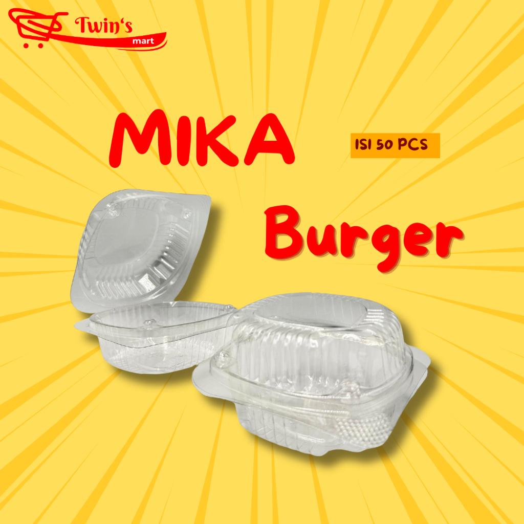 [50 PCS] MIKA BURGER MURAH MIKA DONAT ROTI BURGER EKONOMIS