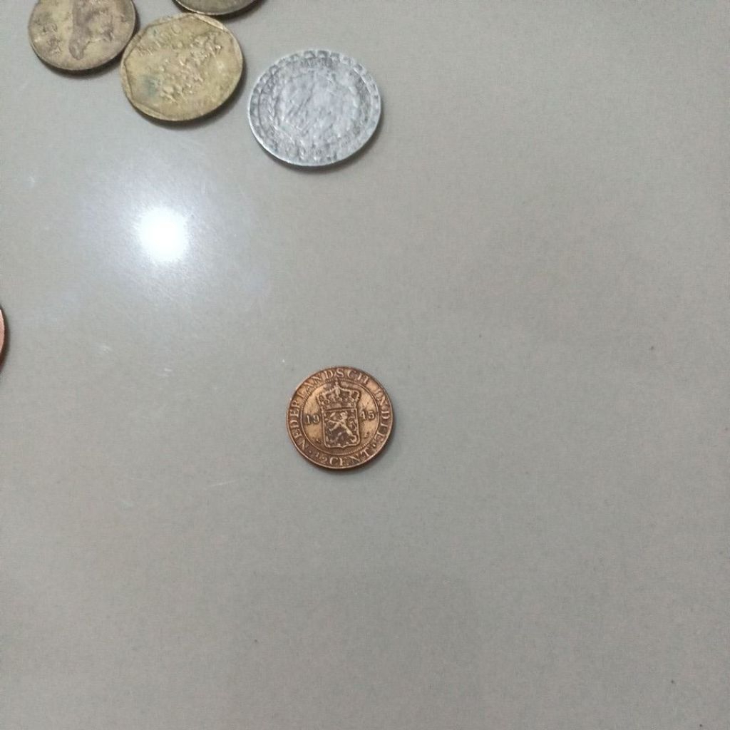 ½ cent uang koin kuno 1945
