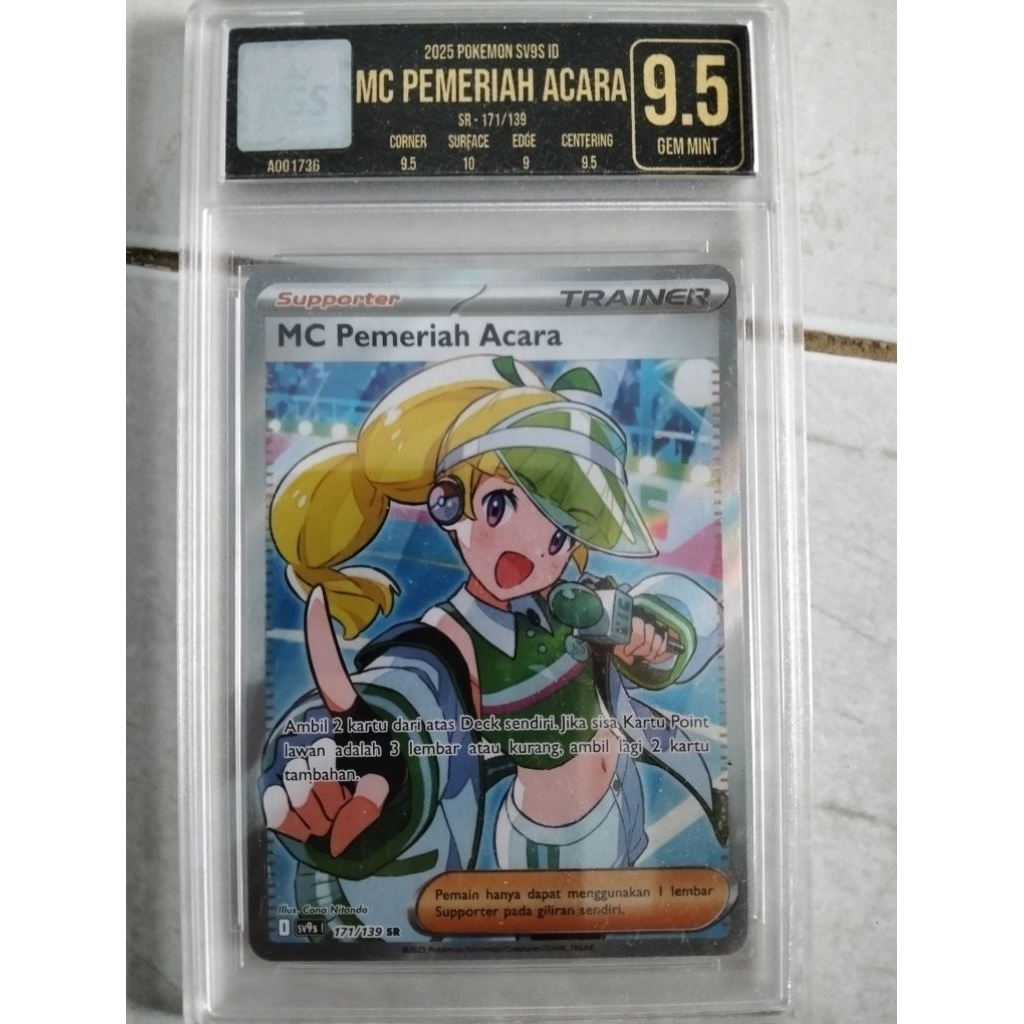 koleksi kartu pokemon MC Pemeriah Acara Gradingan 9,5 Gem Mint EGS