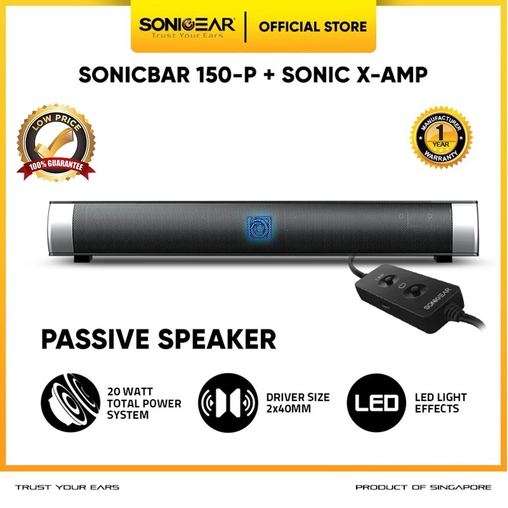 SONICGEAR Speaker Bluetooth 150-P soundbar Audiobox Sonicbar - 05750