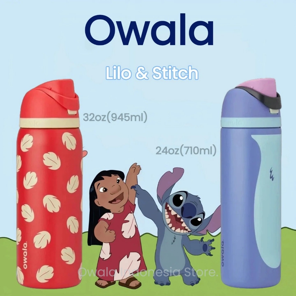 Owala FreeSip 24oz/32oz Lilo & Stitch Special Edition Water Bottle