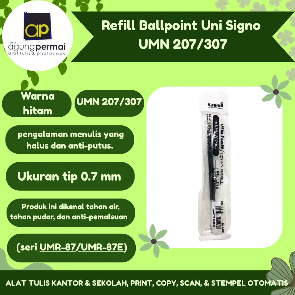 Refill Ballpoint Uni Signo UMN 207/307