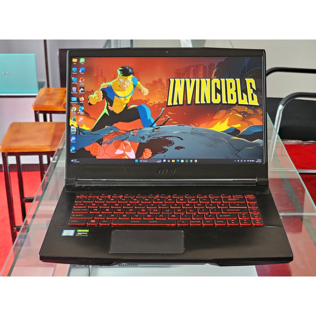 MSI GF63 THIN 9SC intel Core i7 Gen 9 Ram 16 GB SSD 512 GB Nvidia GTX 1650 Slim Gaming editing dan D