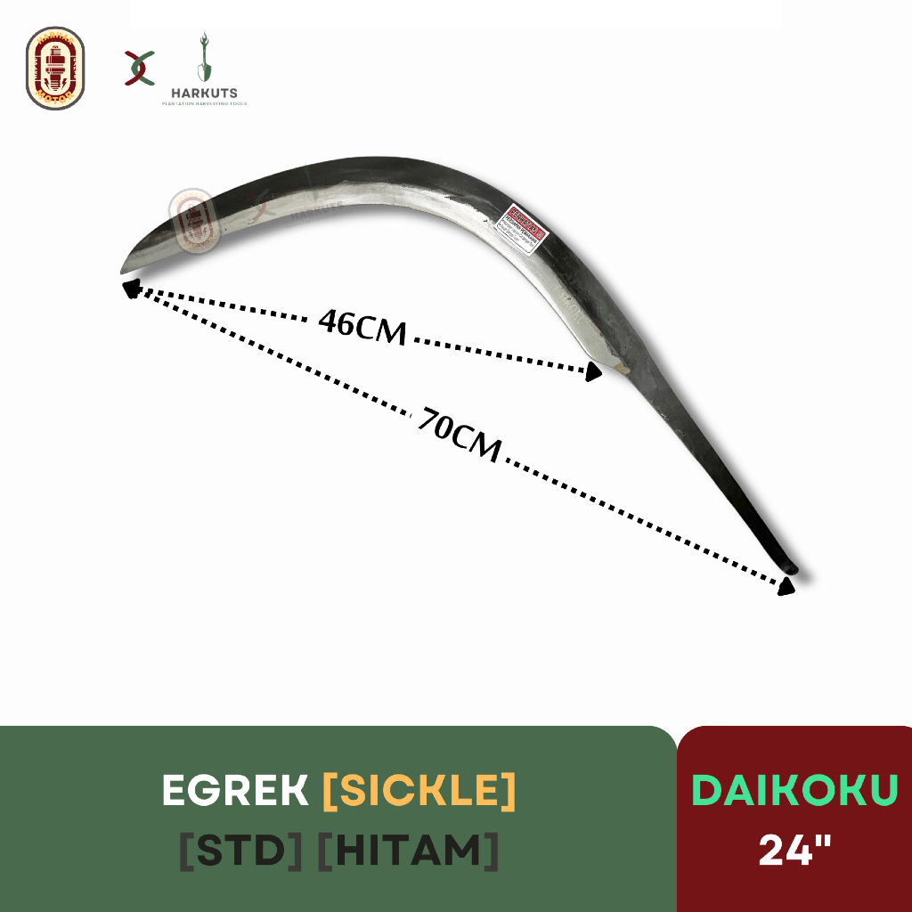 HMC X HARKUTS EGREK SAWIT 24” SICKLE 24INCH DAIKOKU ORIGINAL HITAM