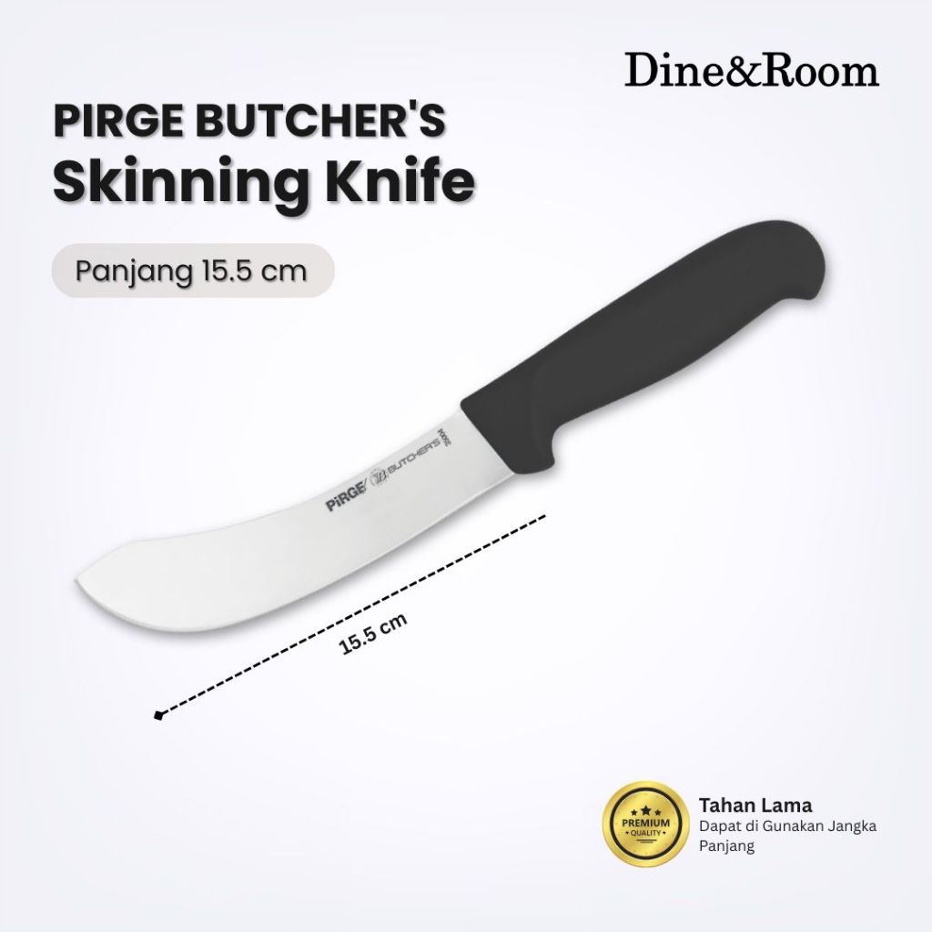 Dine & Room | PIRGE Butcher's Skinning Knife | Pisau Kulit Daging Profesional | German Stainless Ste