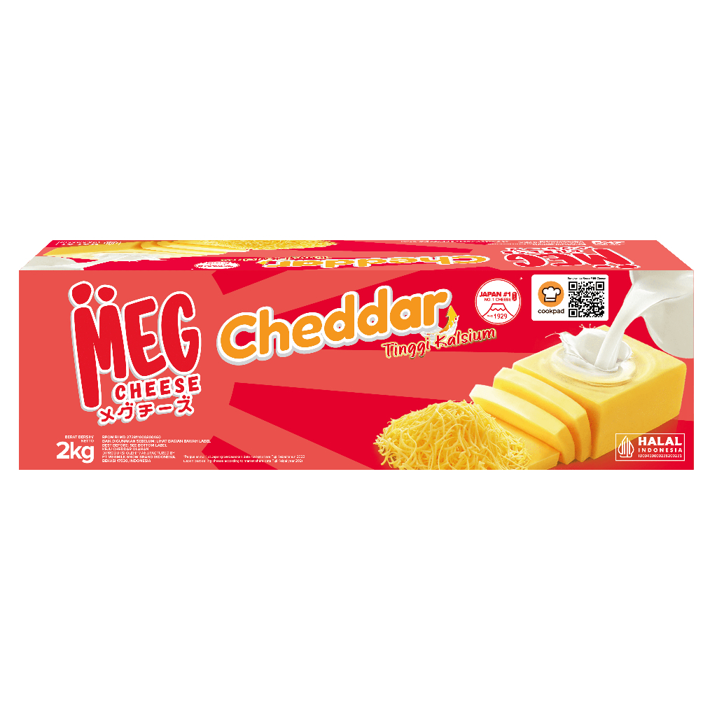MEG CHEESE CHEDDAR MERAH BLOCK KEMASAN 2KG