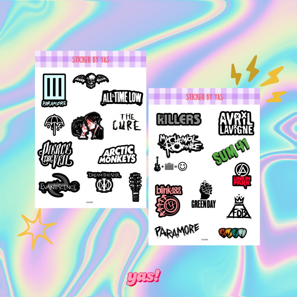 Sticker Band Emo Pop Punk Nostalgia