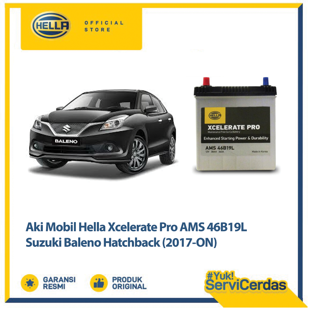 Aki Mobil Hella Suzuki Baleno Hatchback (2017-now) XCELERATE PRO AMS NS40ZL - Aki Mobil Kering