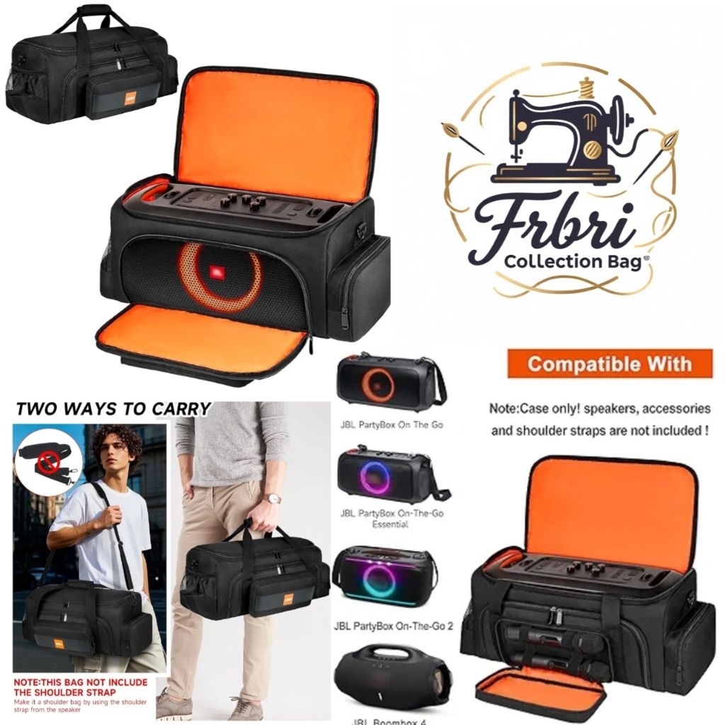 Travel bag fits for jbl partybox on the go/ on the go essentialtas penyimpanan speaker jbl