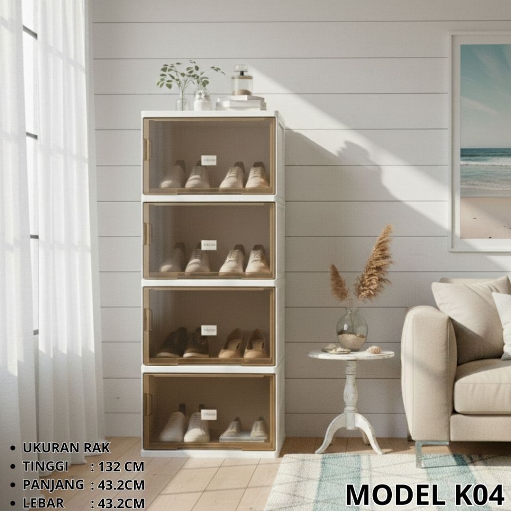 Pro Shoe Rack - Box Penyimpanan Sepatu Plastik - Kotak Sepatu - Lemari Plastik Sepatu